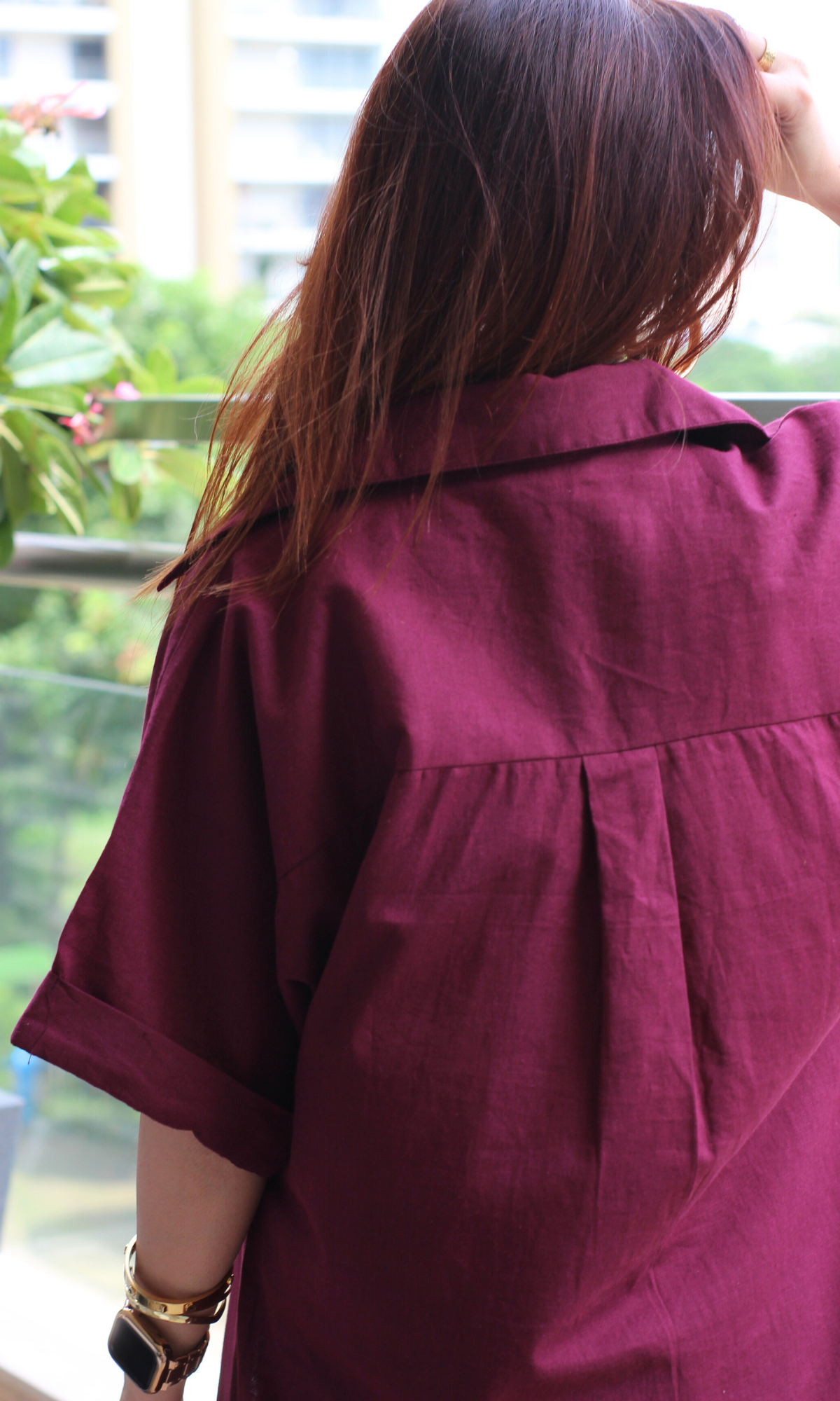 Berrywood Contrast Thread Shirt Style Cotton Flex Coord