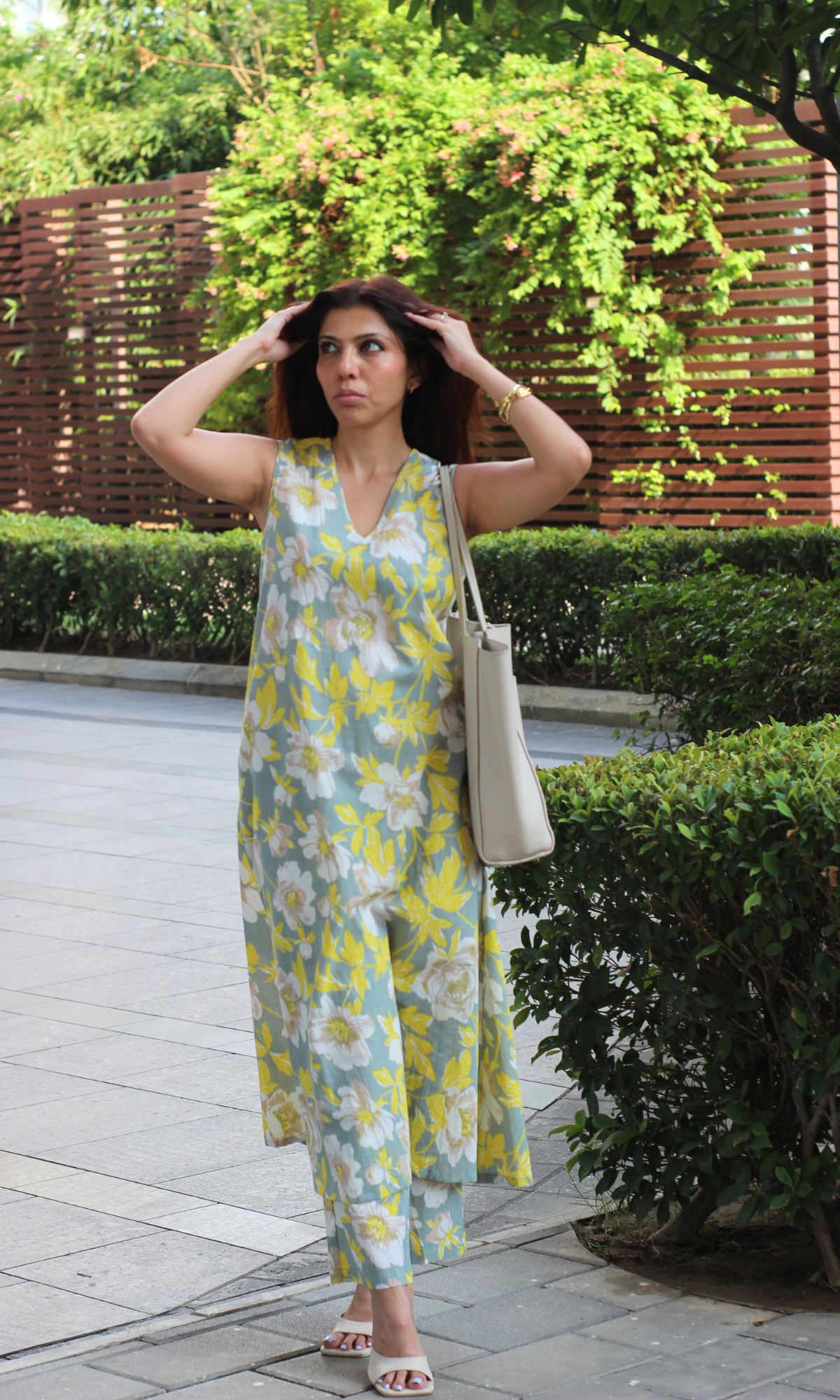 Sage Sunshine A Line Sleeveless Kurta & Pant