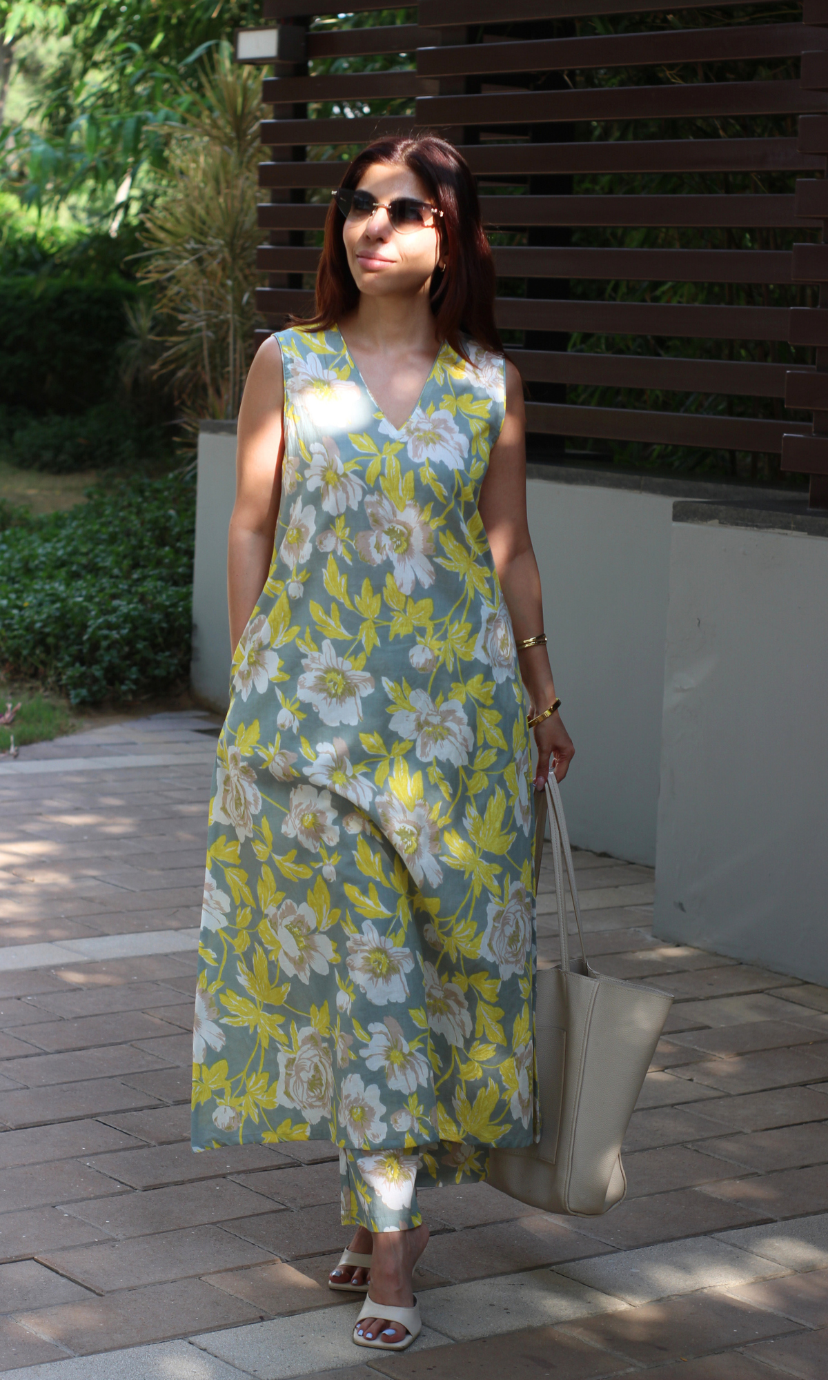 Sage Sunshine A Line Sleeveless Kurta & Pant