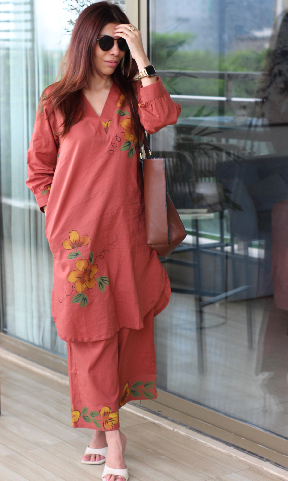 Vintage Rust Handbrush Painted Co-ord