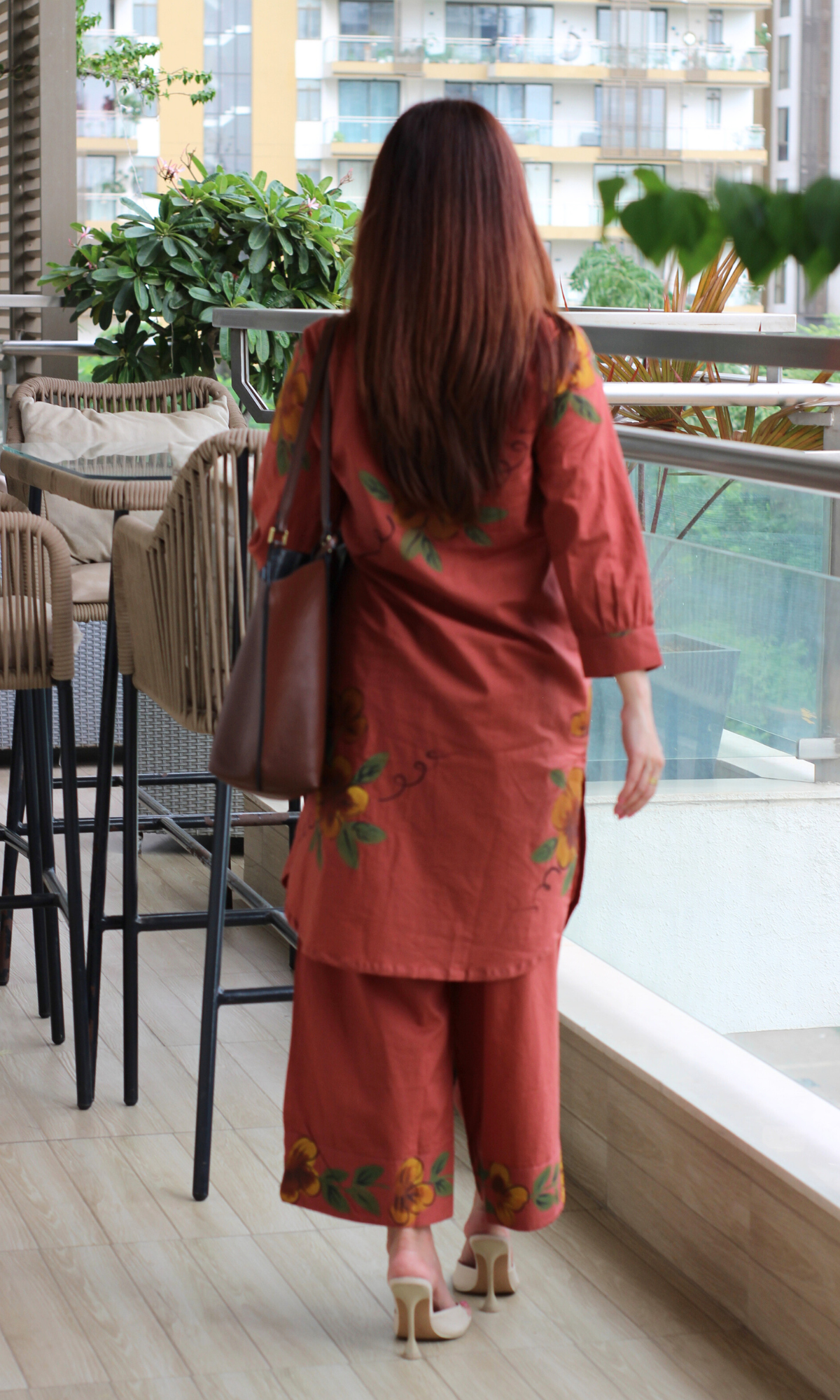 Vintage Rust Handbrush Painted Co-ord