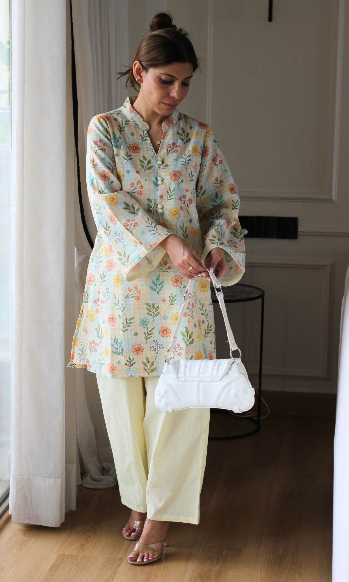 Butter Yellow Lily Linen Blend Coord