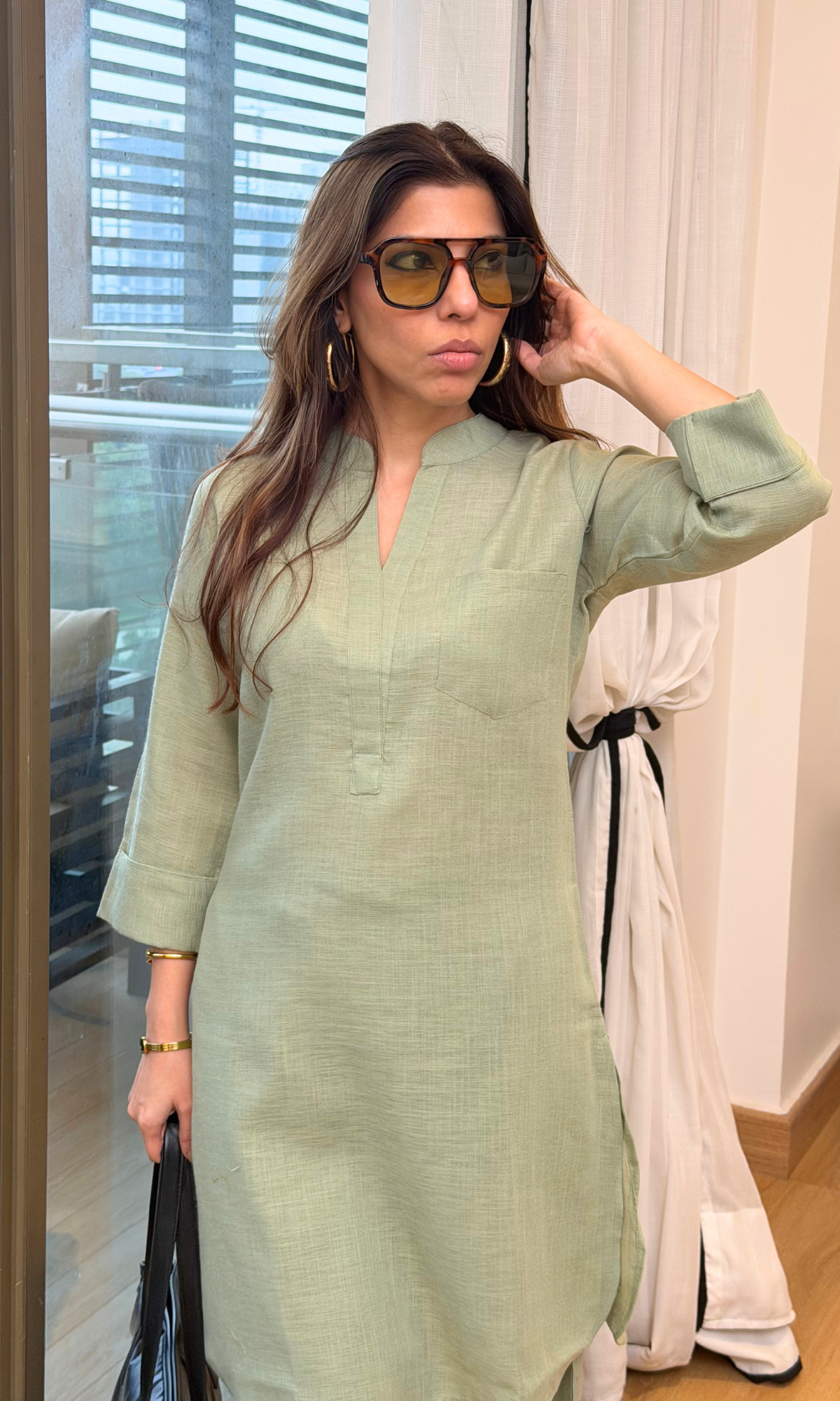 Sunday Sage Linen Kurta Set