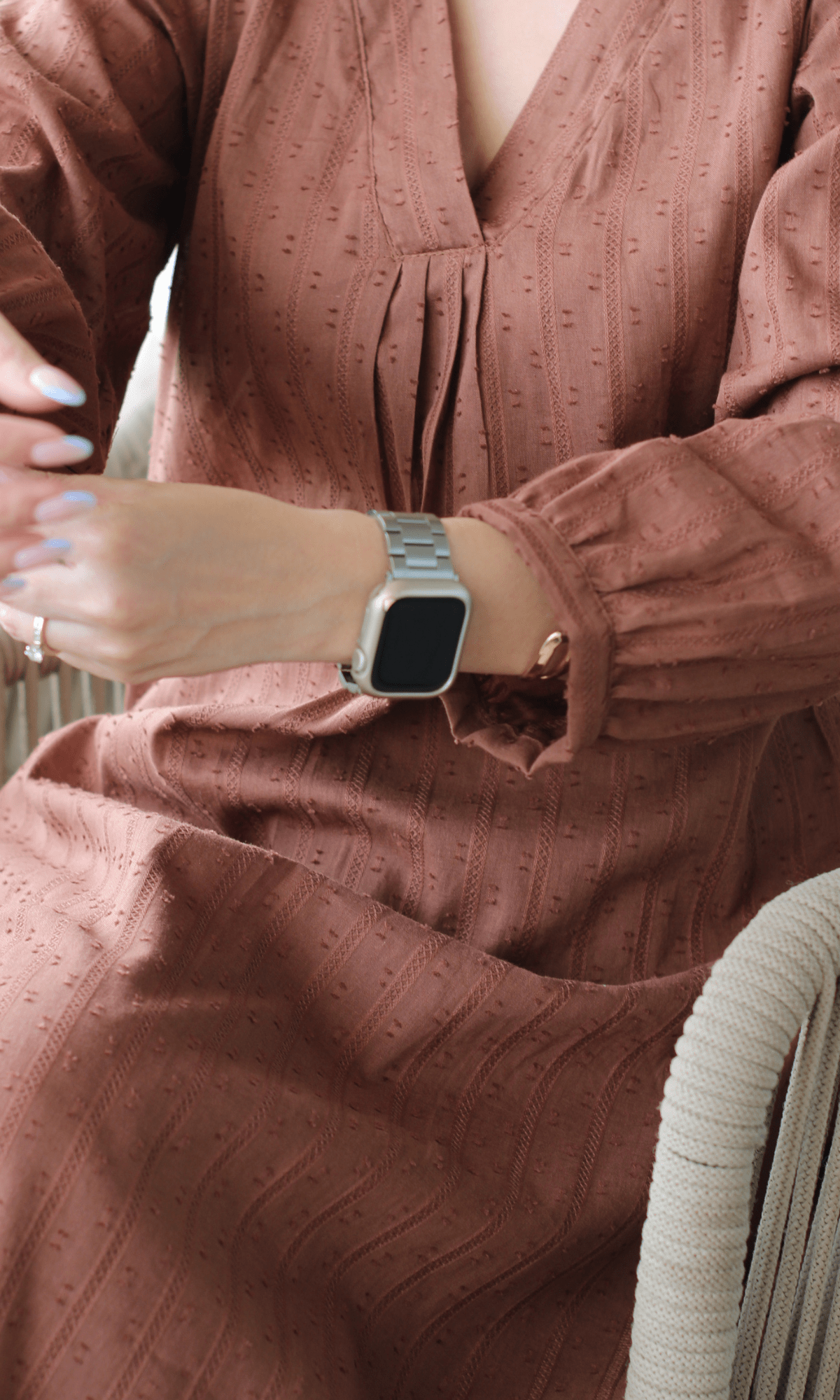Brown Cotton Dobby Kurta & Cotton Pant - Baareeki