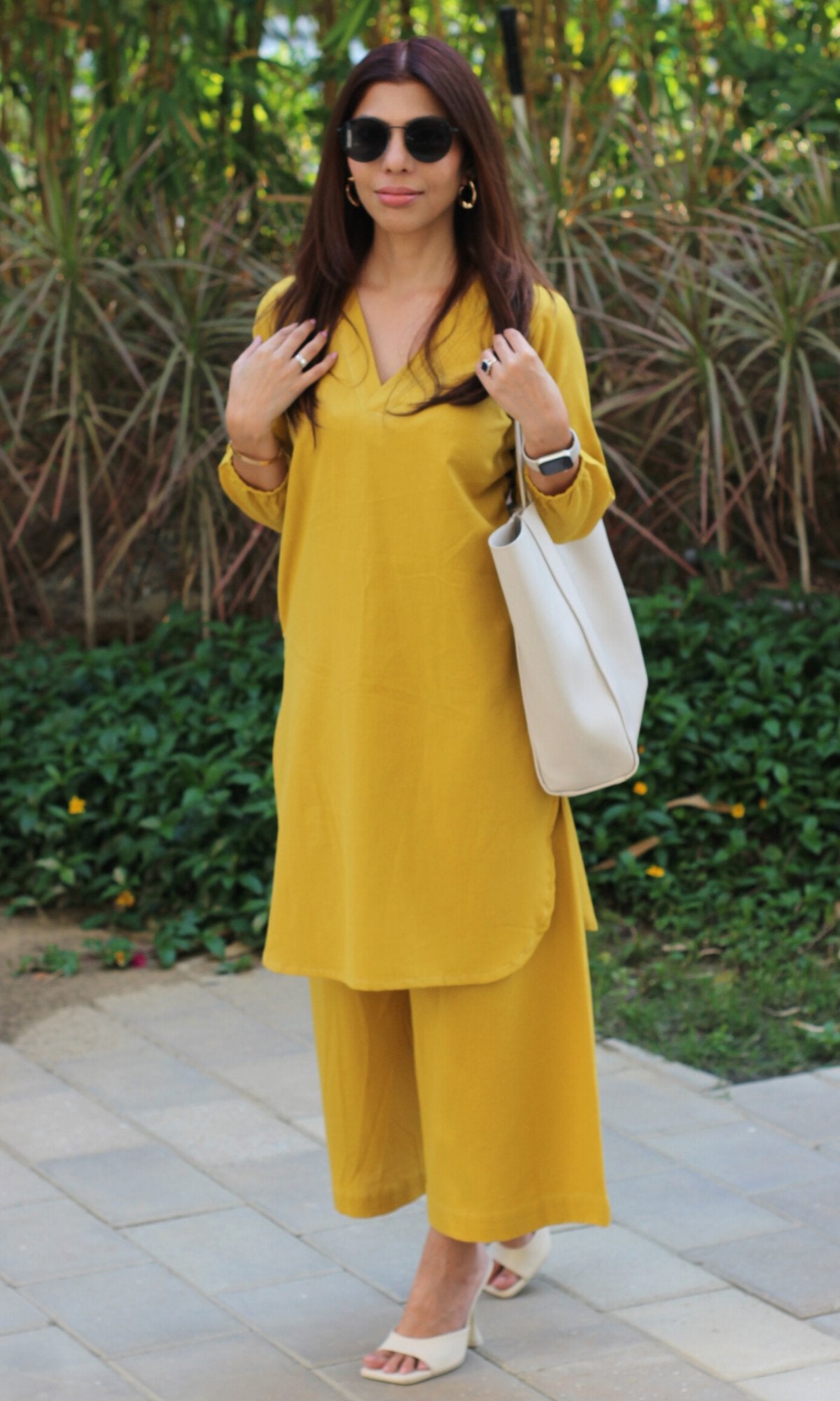 Cotton Flax Yellow Coord Set - Baareeki