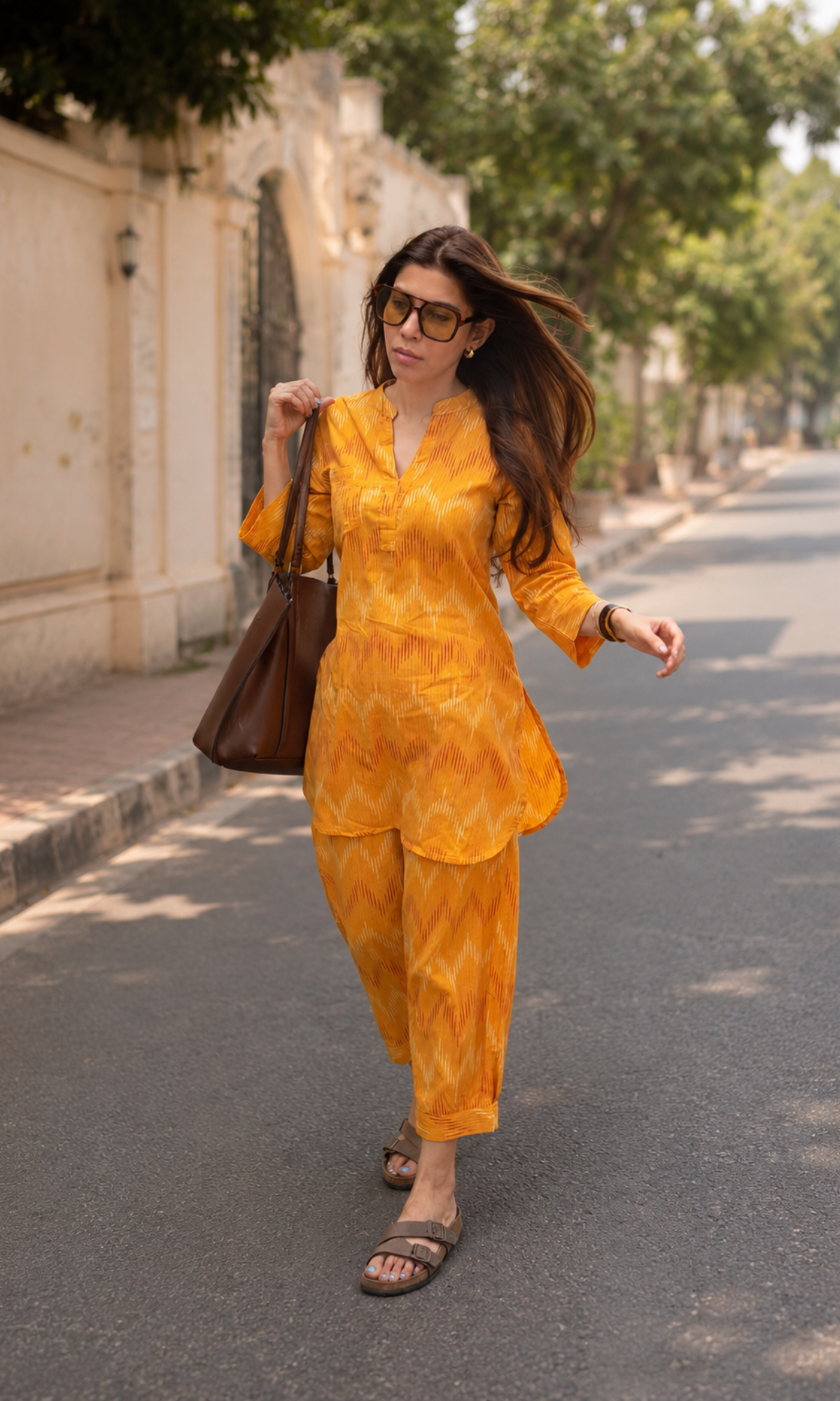 Sunshine Wave Handloom Cotton Co-ord
