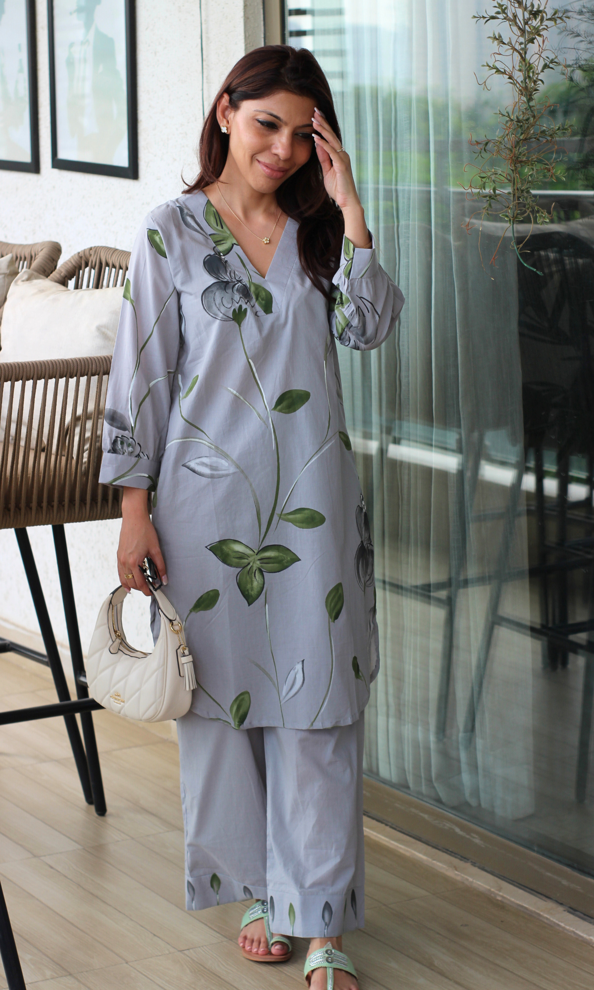 Myst Grey Handbrush Painted Co-ord