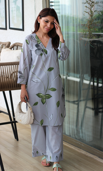Myst Grey Handbrush Painted Co-ord