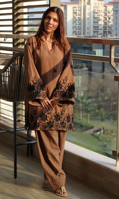 Ziva Mocha Farshi Set