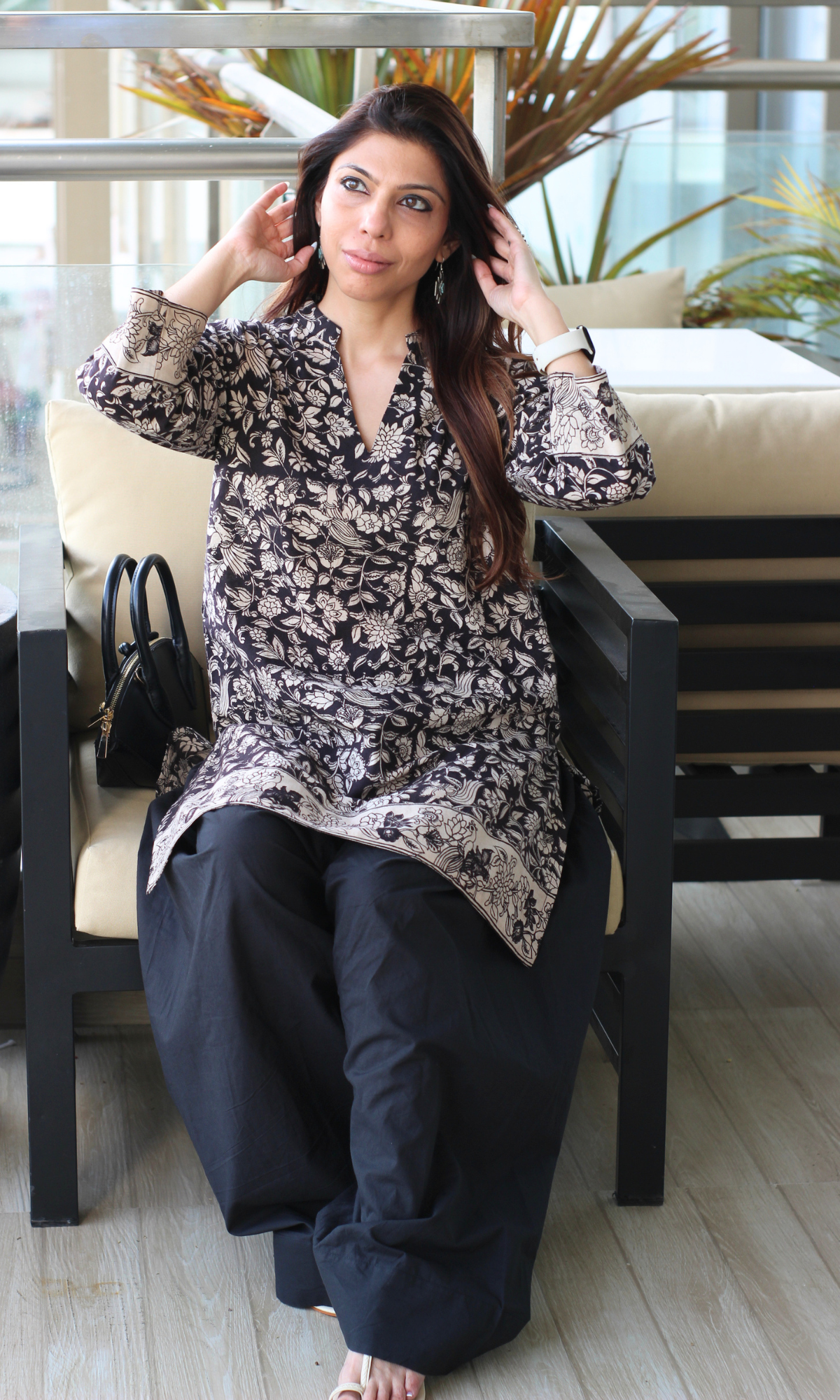 Black Kalamkari Kurta & Farshi Salwaar