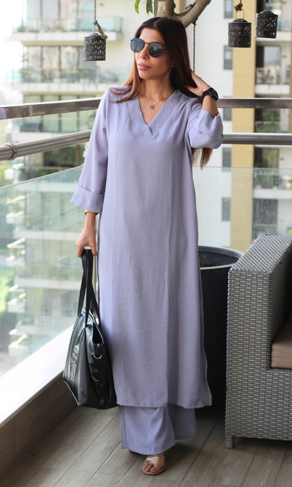 Misty Lavender Textured Co-ord