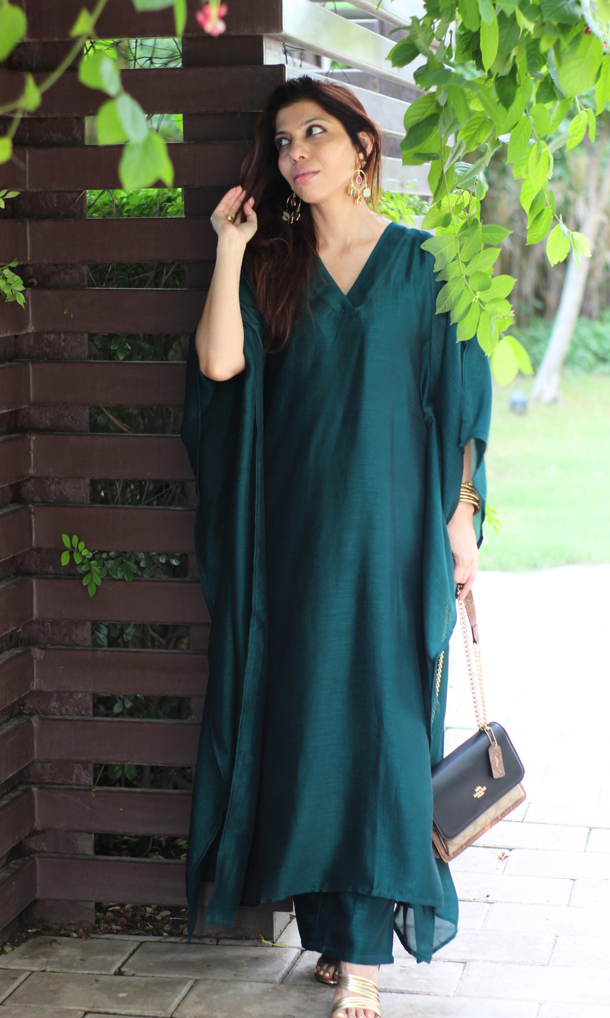 Emerald Green Kaftan Style Co-ord Set