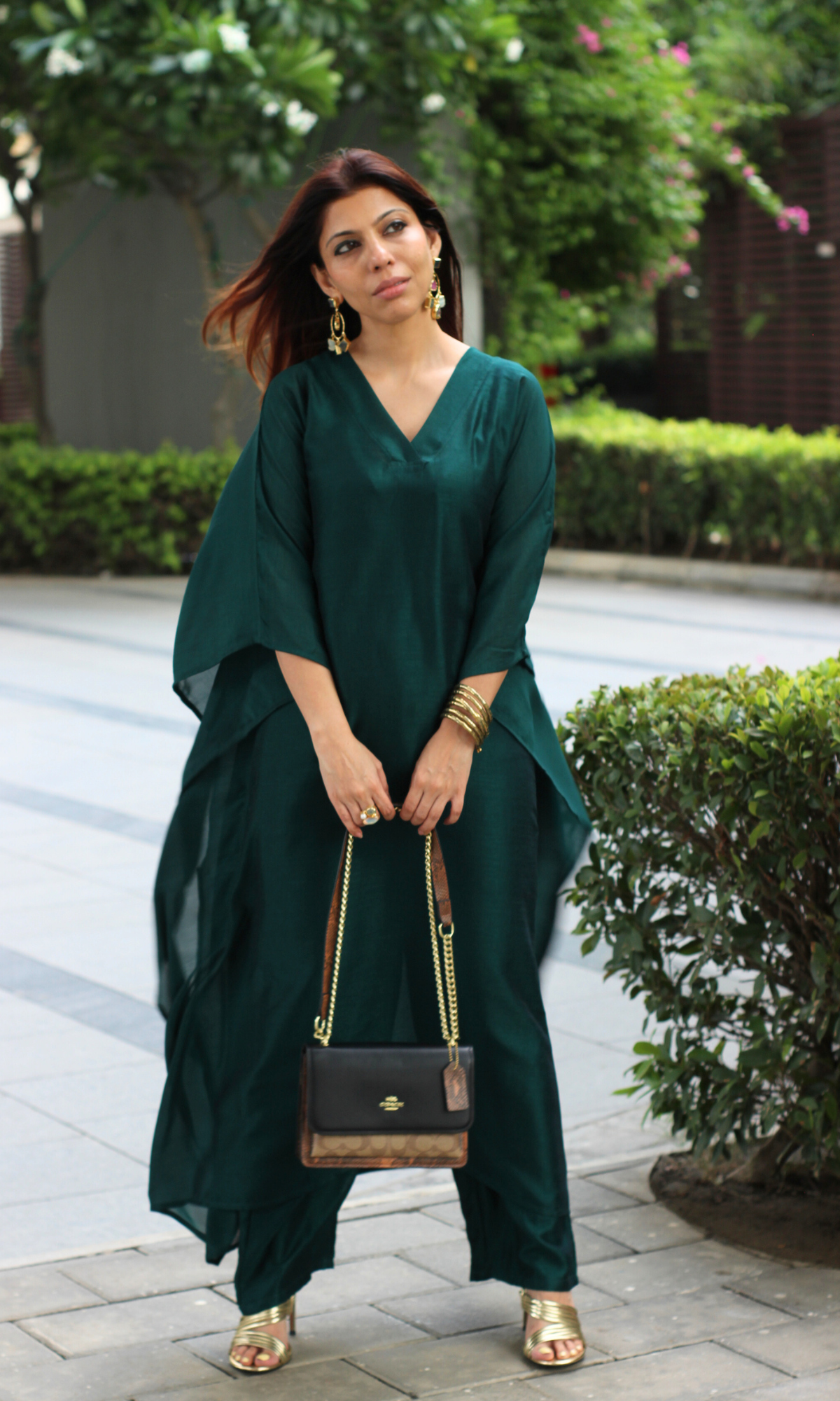 Emerald Green Kaftan Style Co-ord Set
