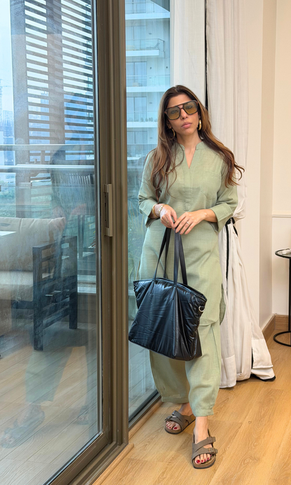 Sunday Sage Linen Kurta Set