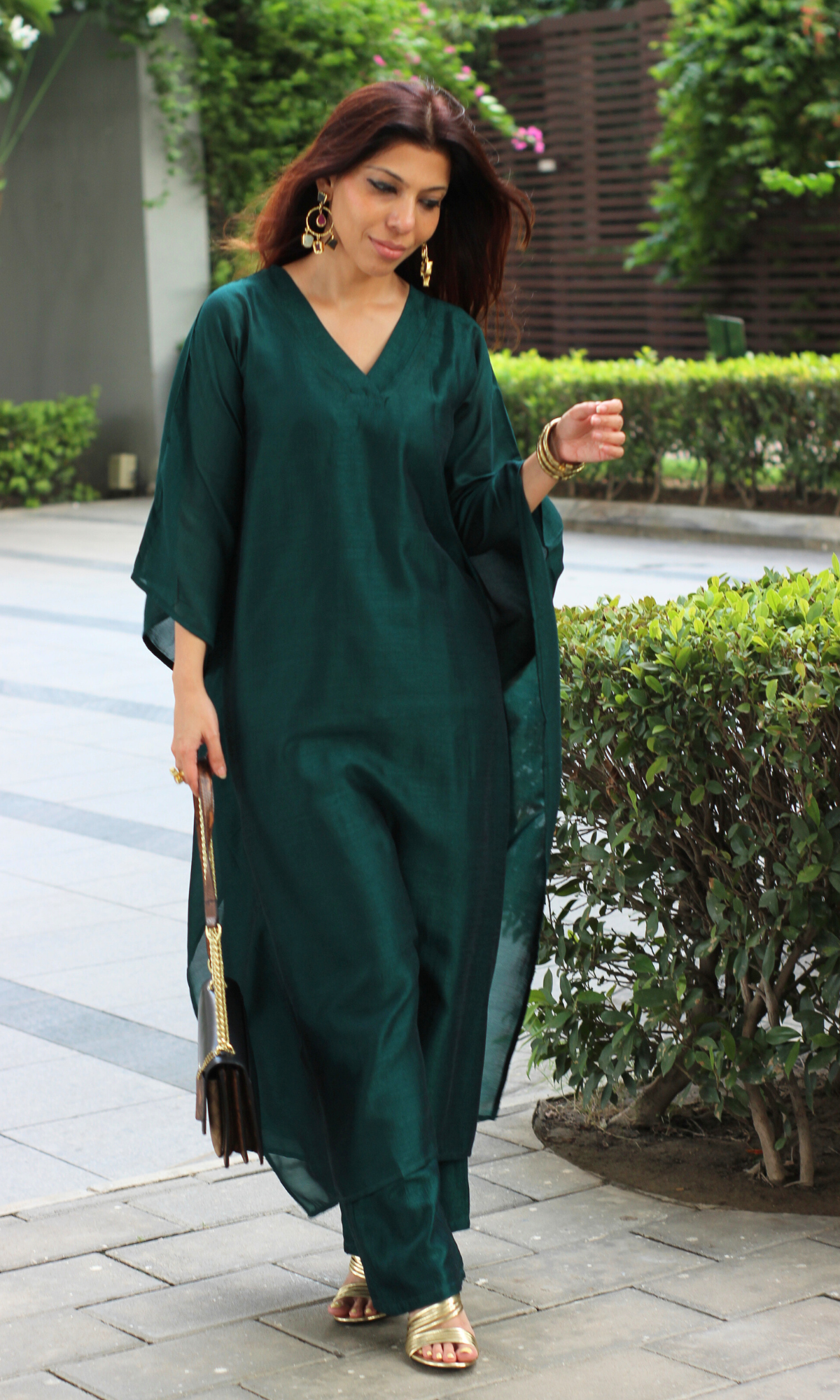 Emerald Green Kaftan Style Co-ord Set