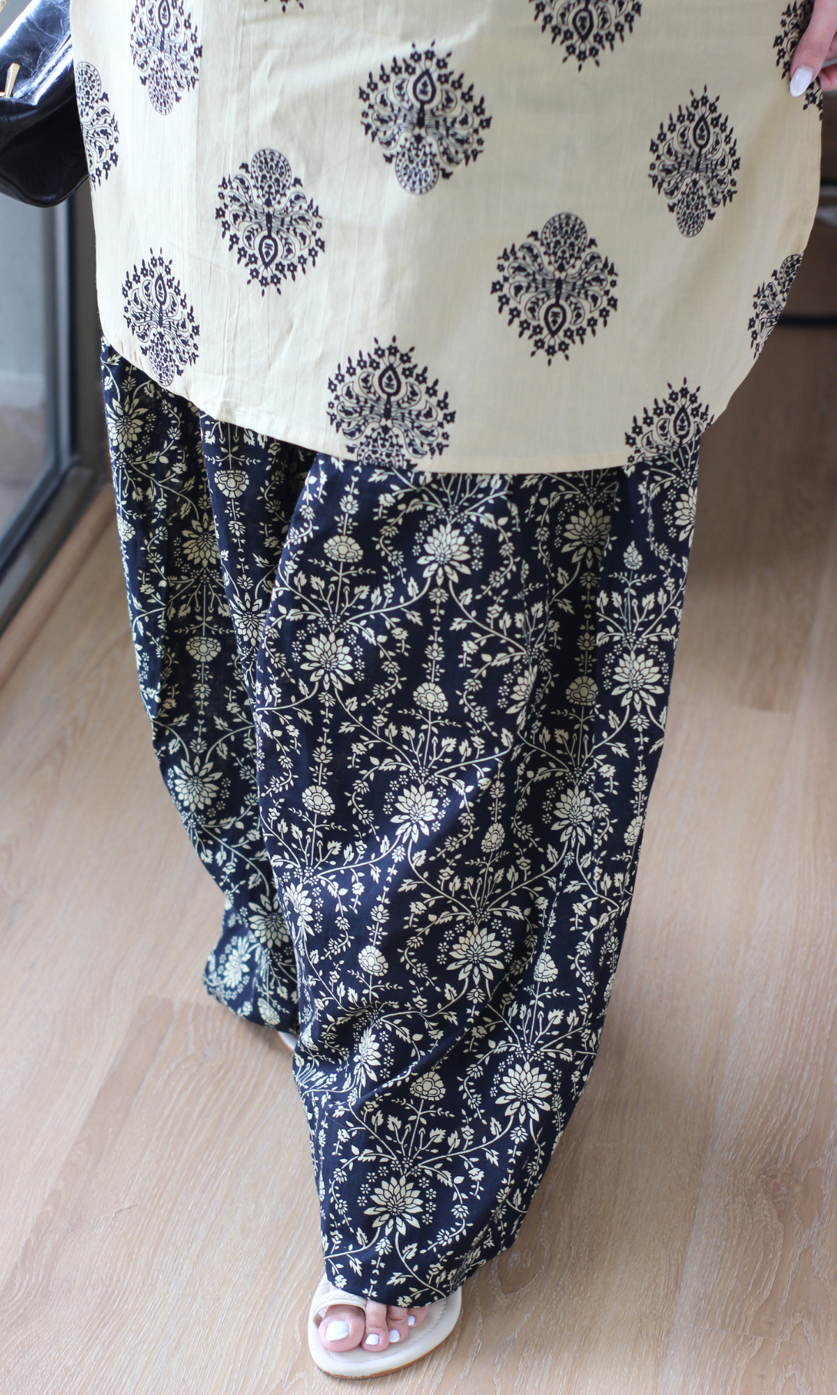 Amina Black Kalamkari Kurta & Farshi Salwaar