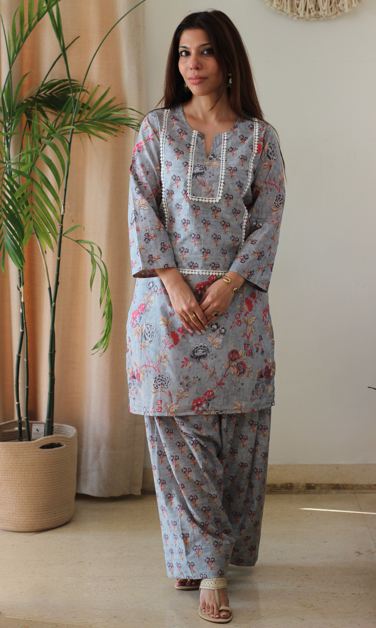 Steel Noor - e- Bahar Farshi Salwaar Cotton Co-ord