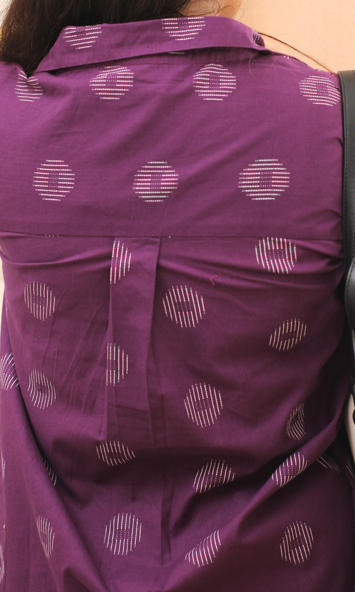 Plum Purple Cotton Dobby Collard Co-ord