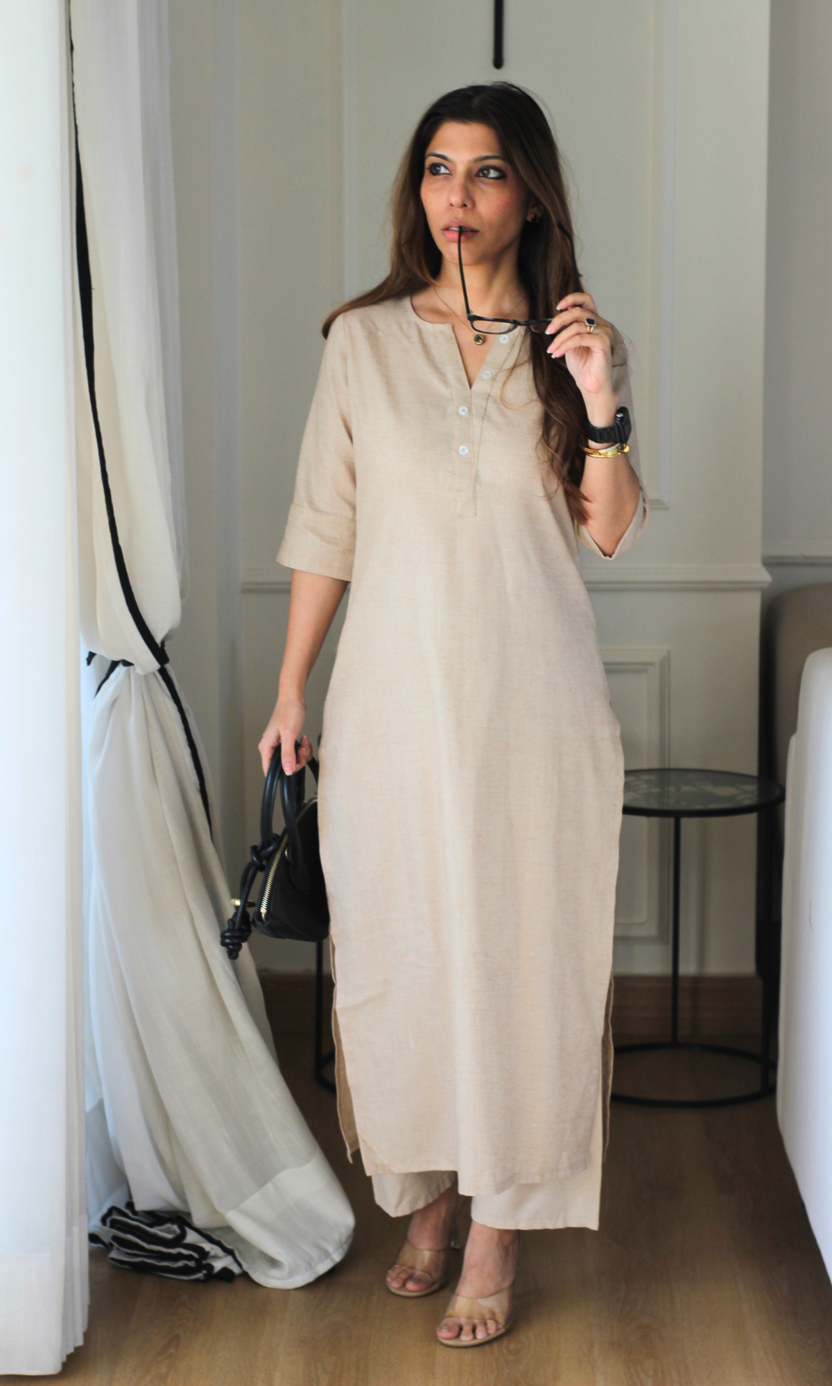 Monday Muse Linen Kurta & Cotton Pants