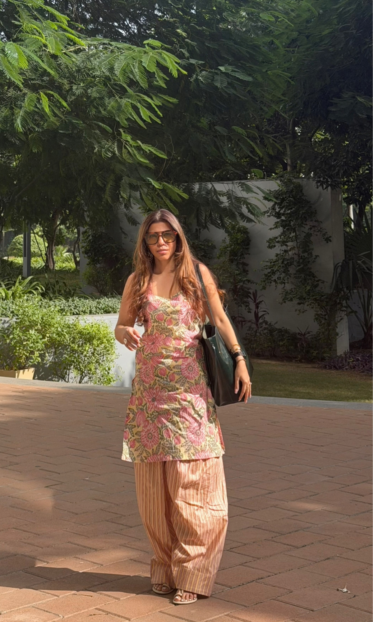 Sameera Floral Block Print Kurta with Farshi Salwaar