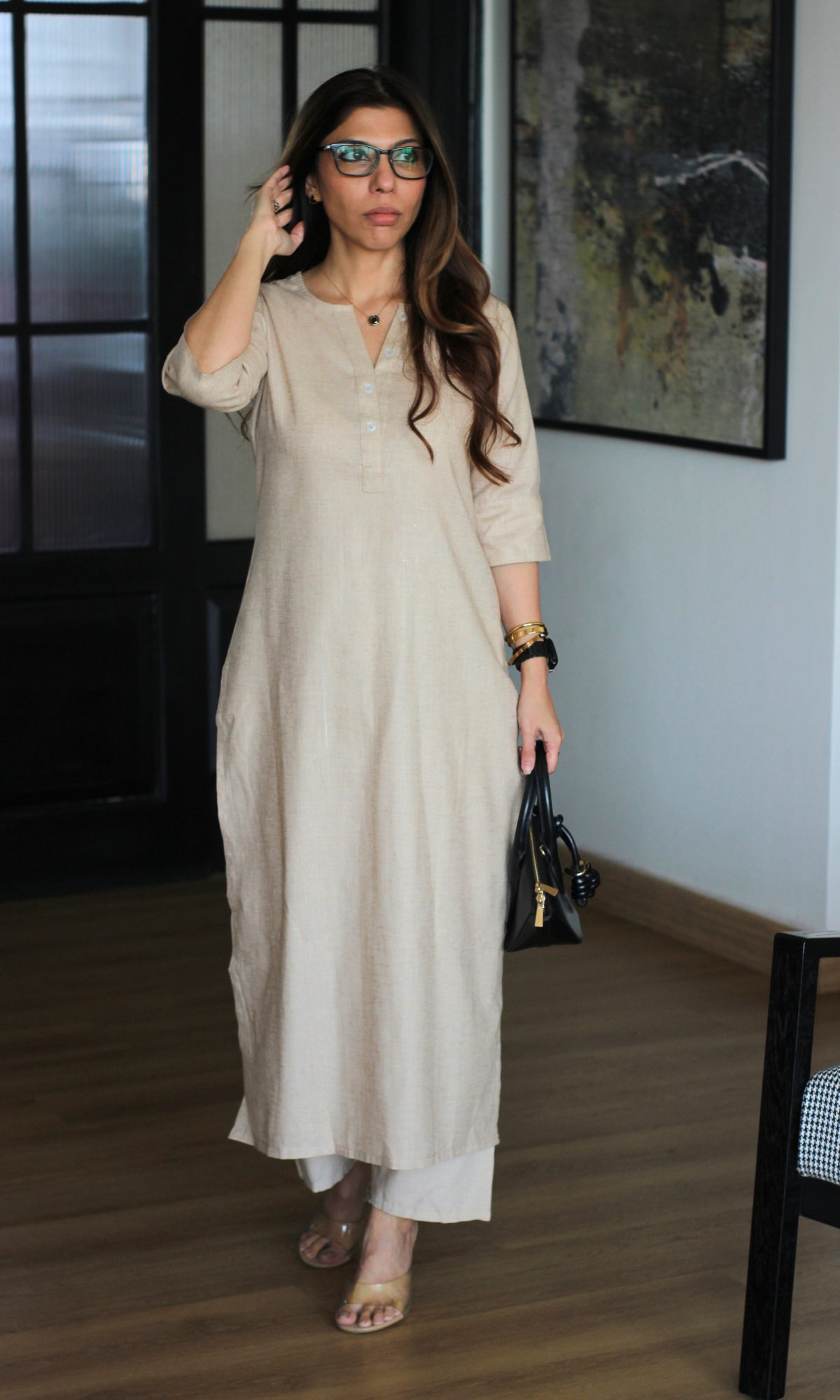 Monday Muse Linen Kurta & Cotton Pants