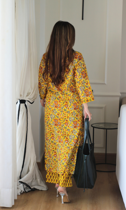 Sunshine Block Print Kurta & Cotton Block Printed Pant