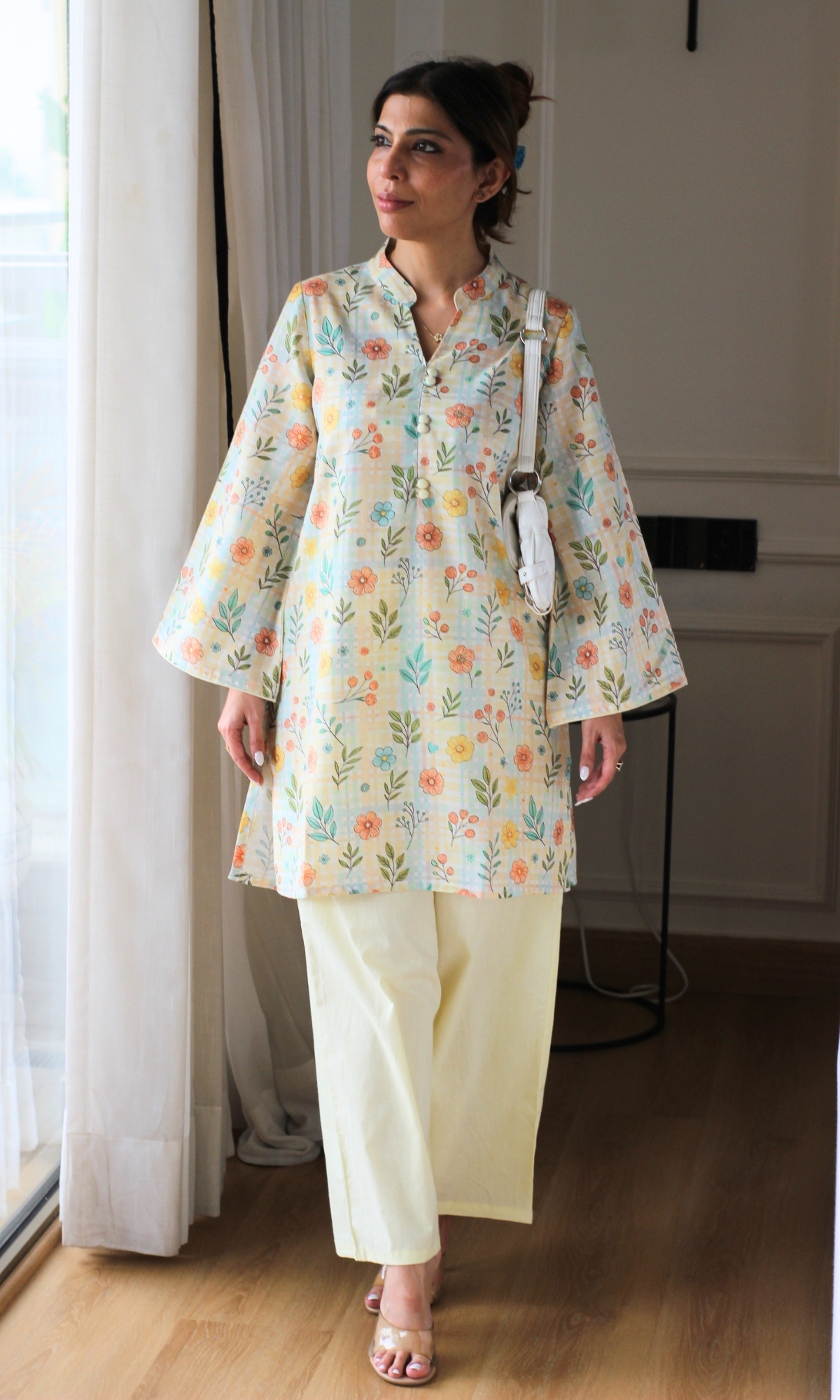 Butter Yellow Lily Linen Blend Coord