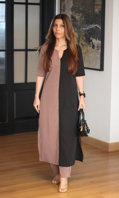 Espresso Black Kurta & Pants