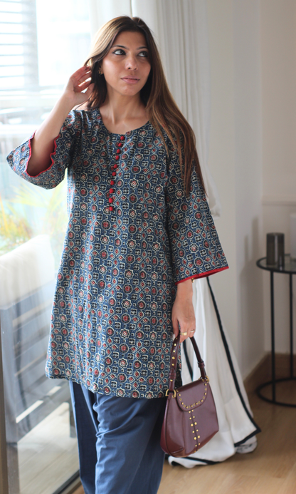 Emma Indigo Farshi Coord