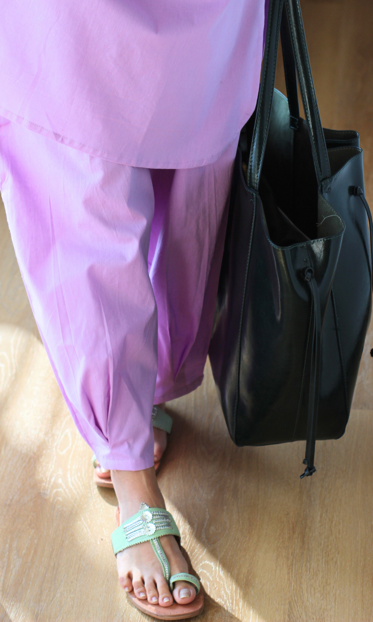 Lilac Hour Cotton Kurta with Baloon Pants
