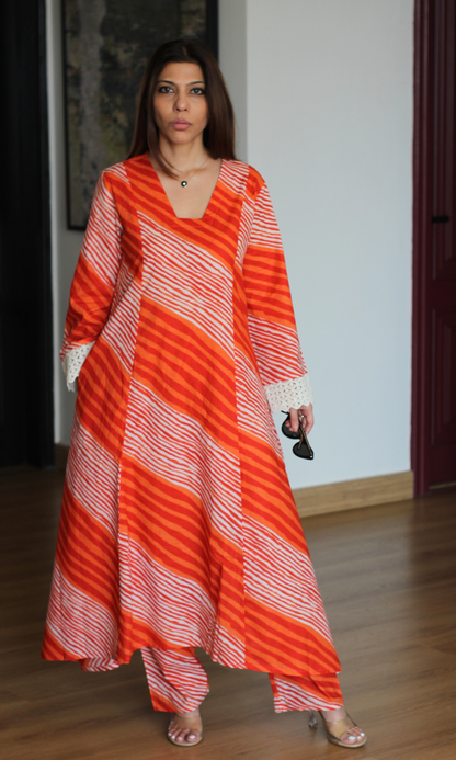 Tangerine Muse Kali Kurta & Pant Co-ord