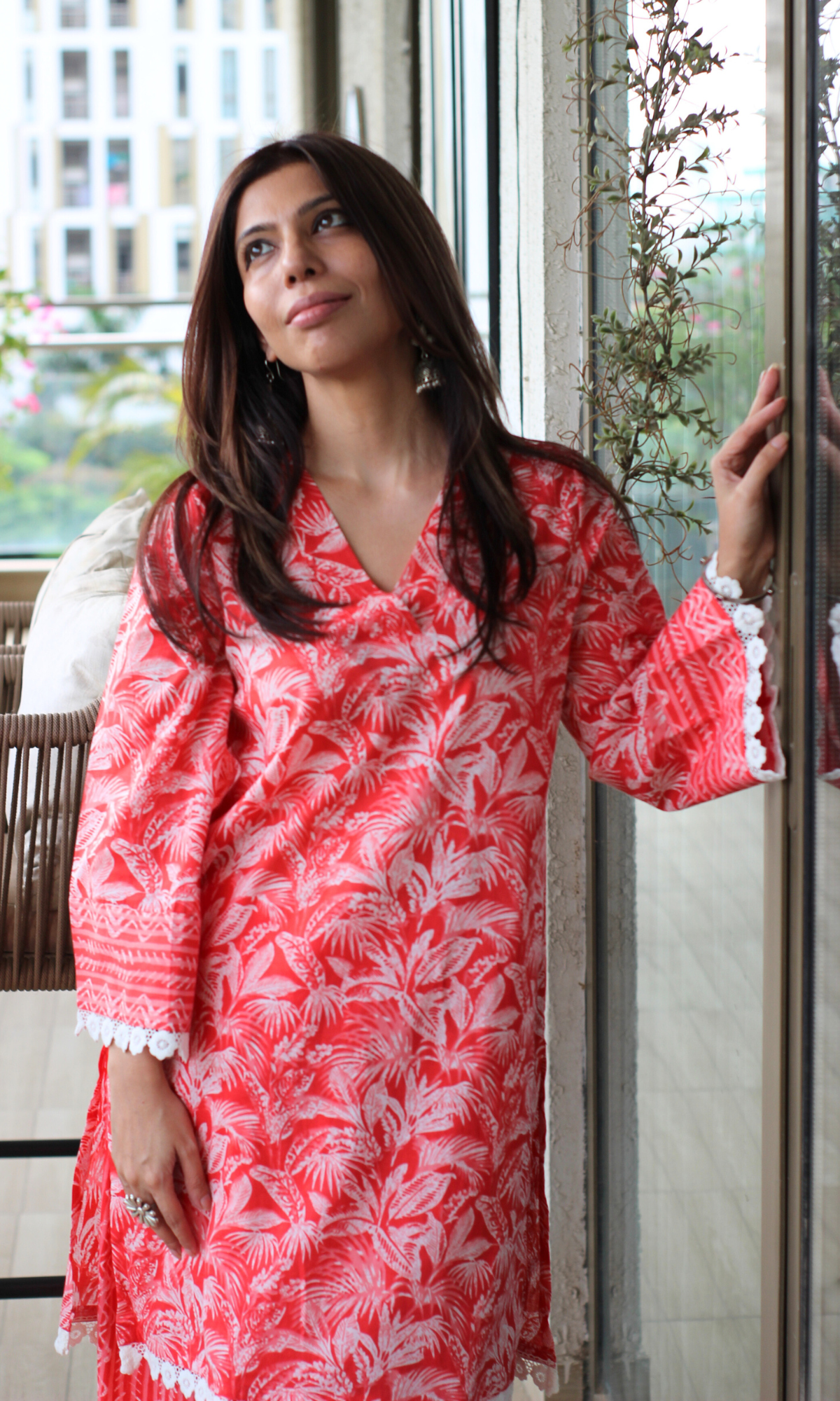 Gulaabi Noor Laced Kurta & Farshi Salwaar