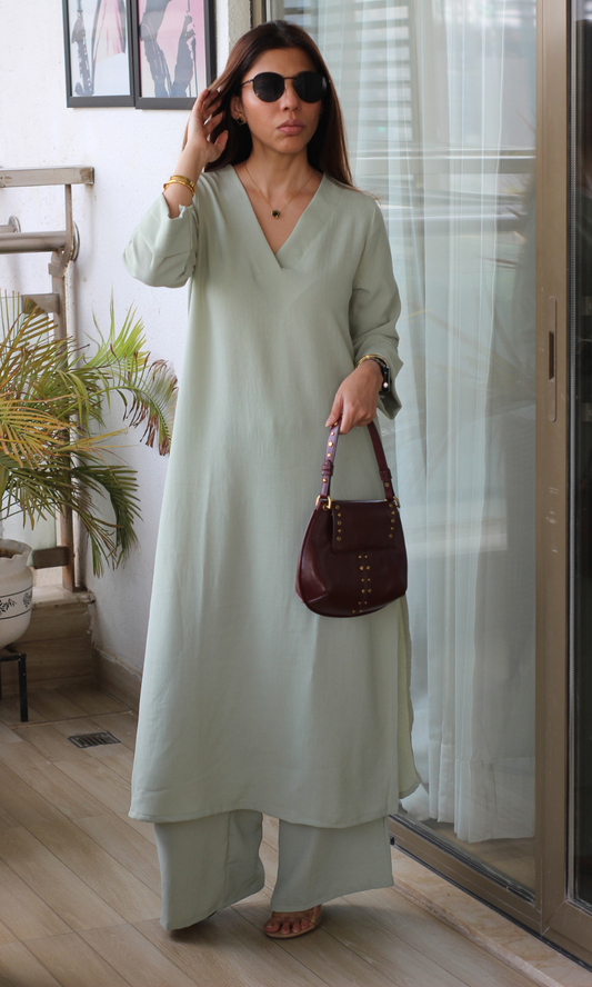 Misty Green Textured Co-ord