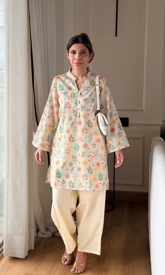 Butter Yellow Lily Linen Blend Coord