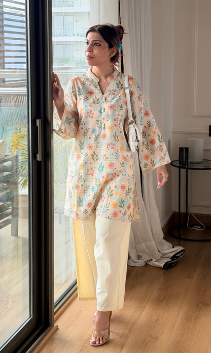 Butter Yellow Lily Linen Blend Coord