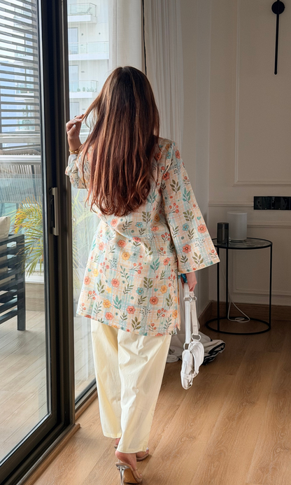 Butter Yellow Lily Linen Blend Coord