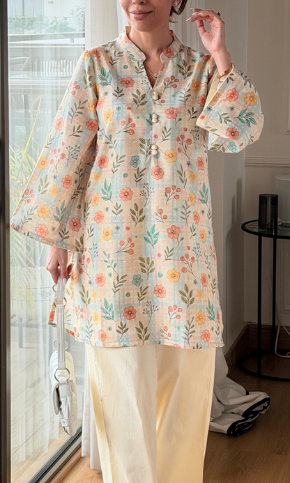 Butter Yellow Lily Linen Blend Coord