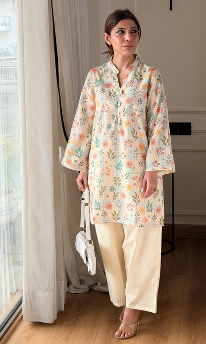 Butter Yellow Lily Linen Blend Coord