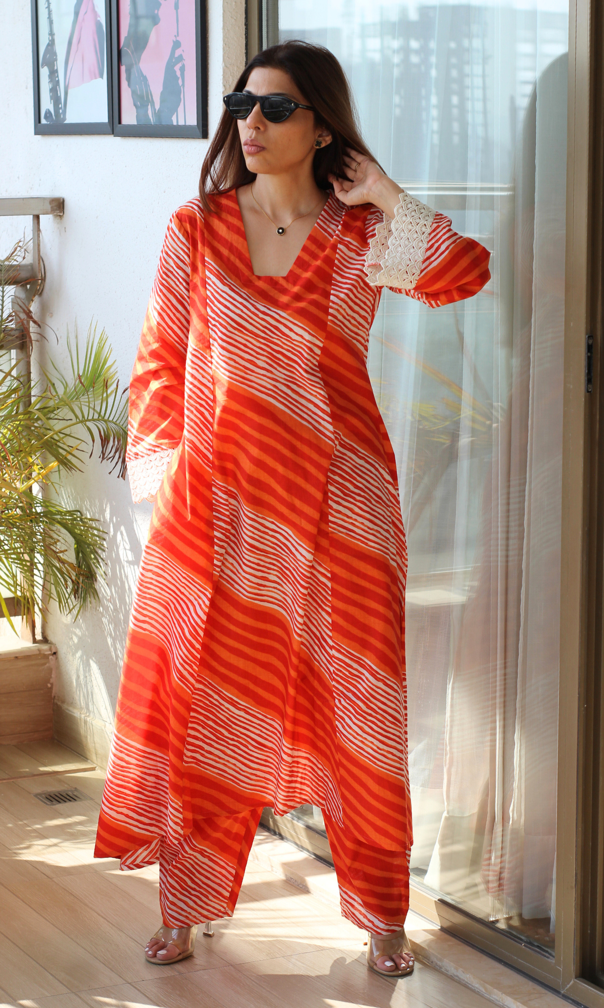 Tangerine Muse Kali Kurta & Pant Co-ord