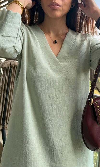 Misty Green Textured Co-ord