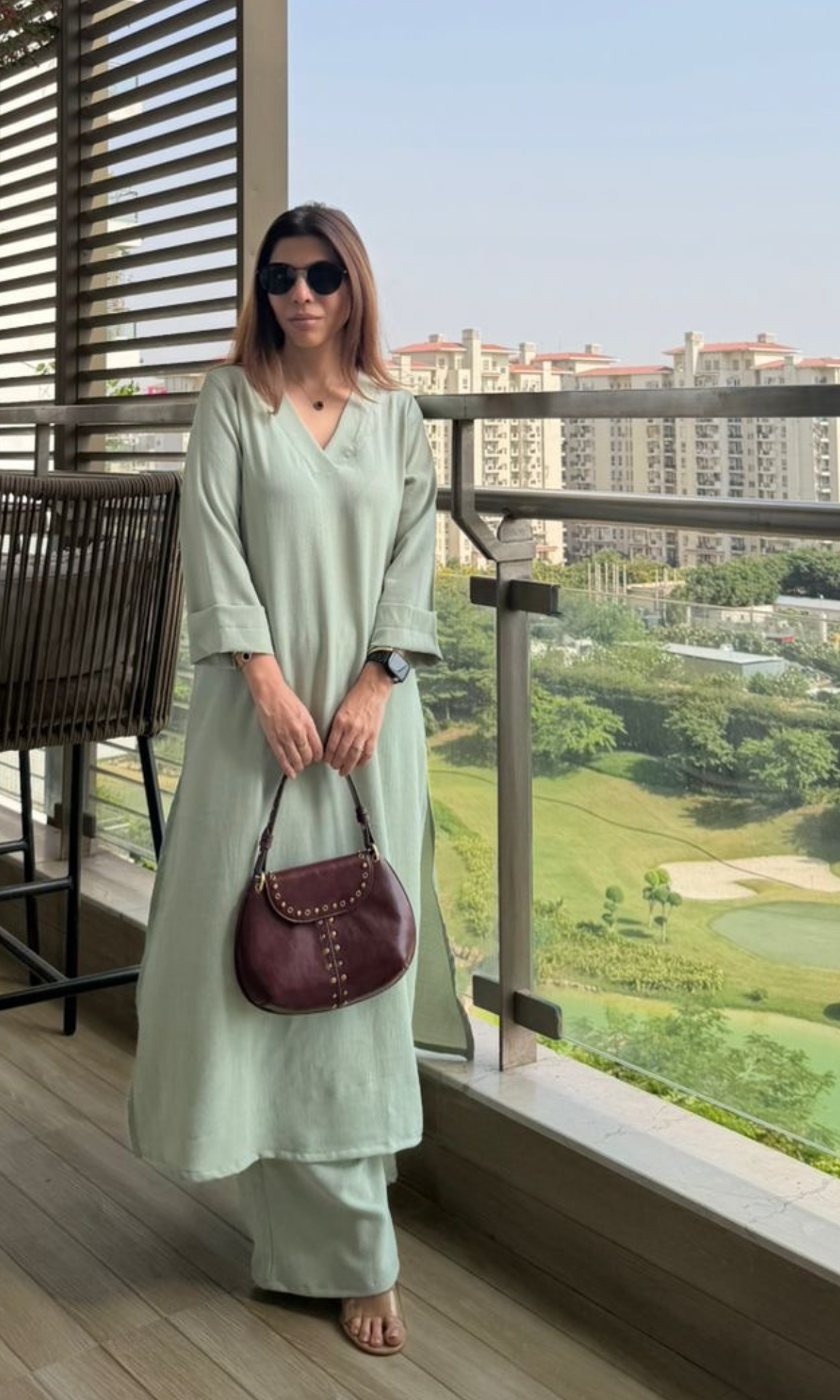 Misty Green Textured Co-ord