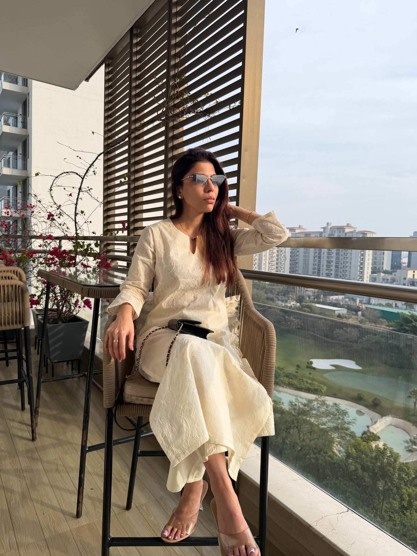 Pearl Overall Embroidered Kurta & Cotton Pants