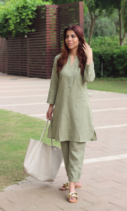 Sunday Sage Linen Kurta Set