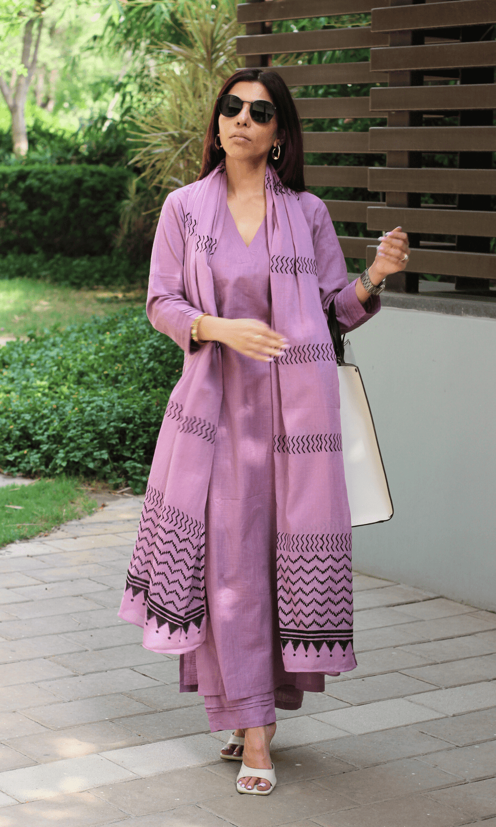 Lilac Gotta Detailing Dupatta